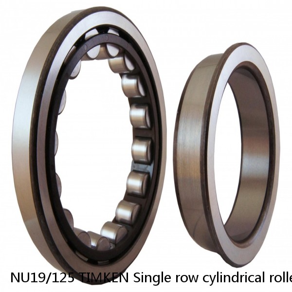 NU19/125 TIMKEN Single row cylindrical roller bearings